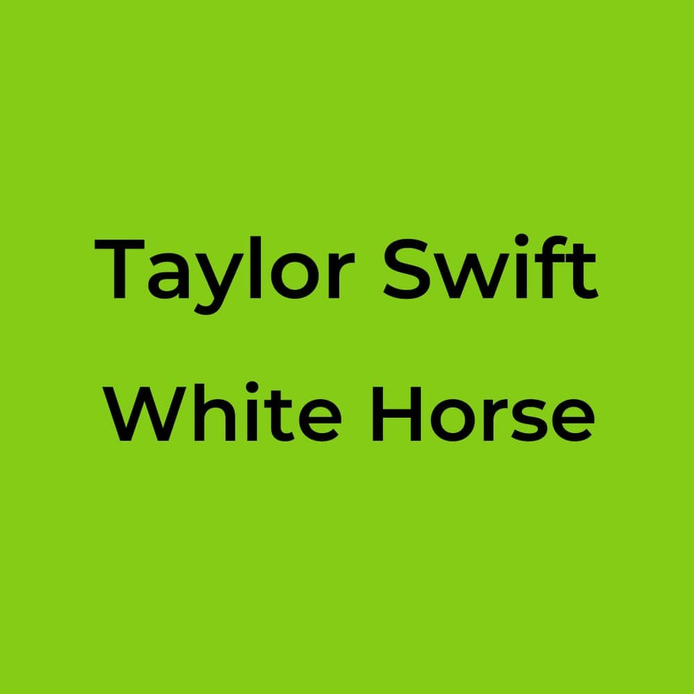 Taylor Swift - White Horse