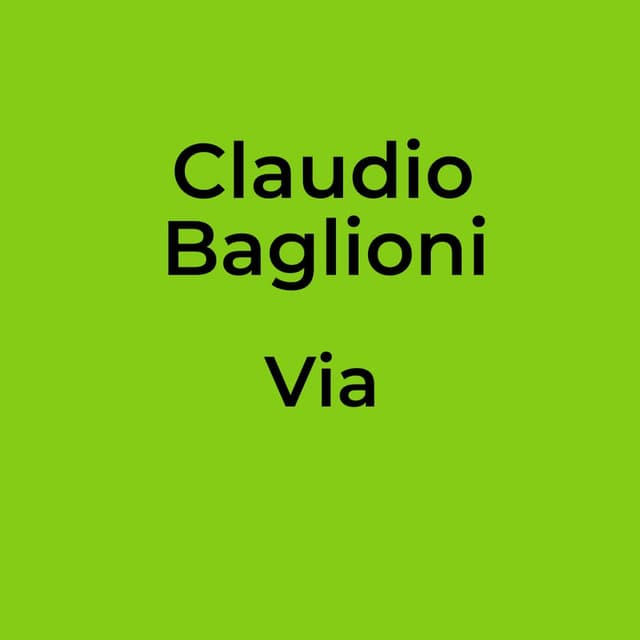 Claudio Baglioni - Via