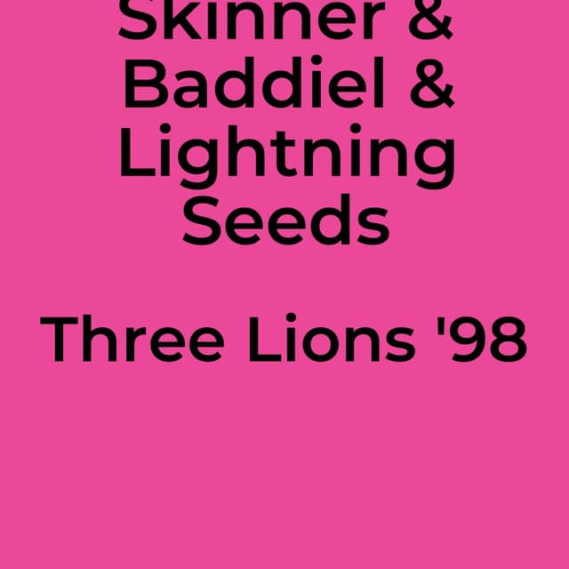 Skinner & Baddiel & Lightning Seeds - Three Lions '98