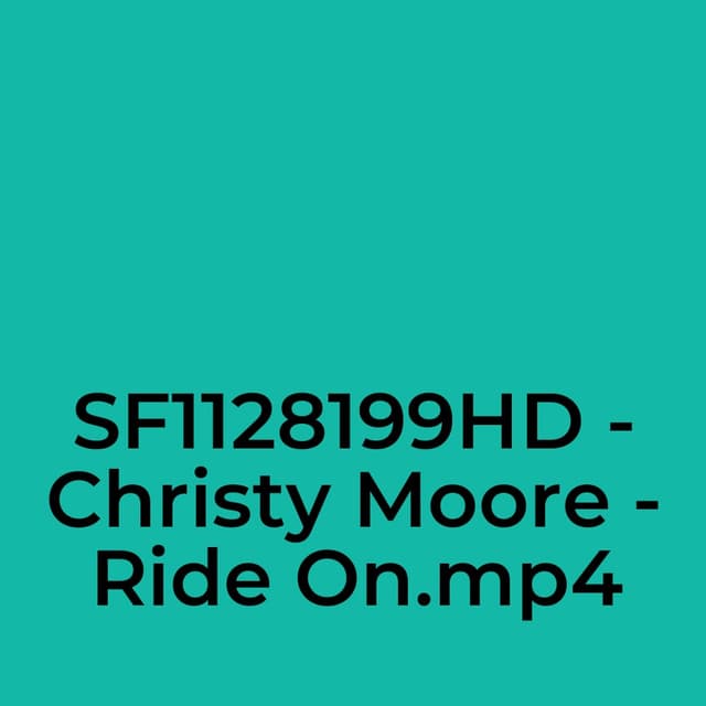 Christy Moore - Ride On