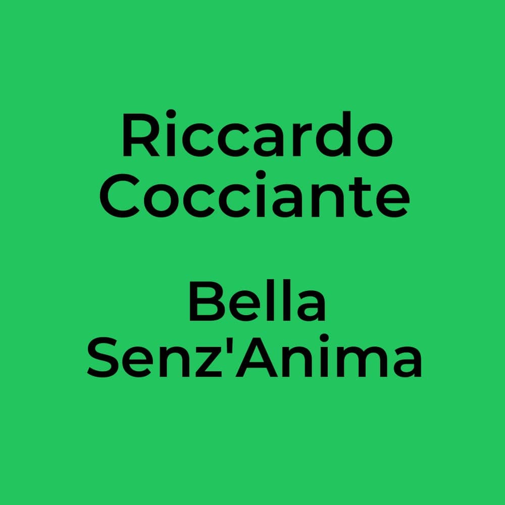 Riccardo Cocciante - Bella Senz'Anima