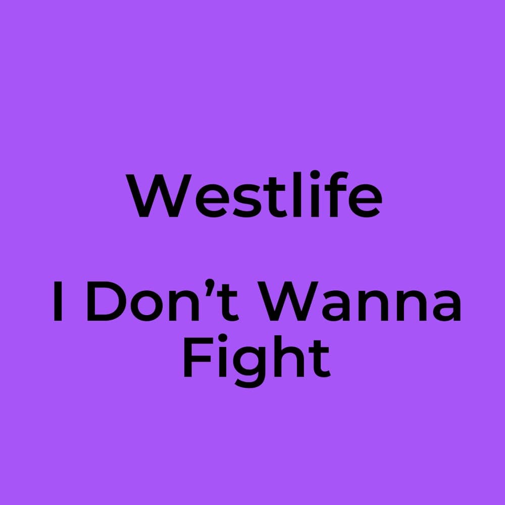 Westlife - I Don’t Wanna Fight