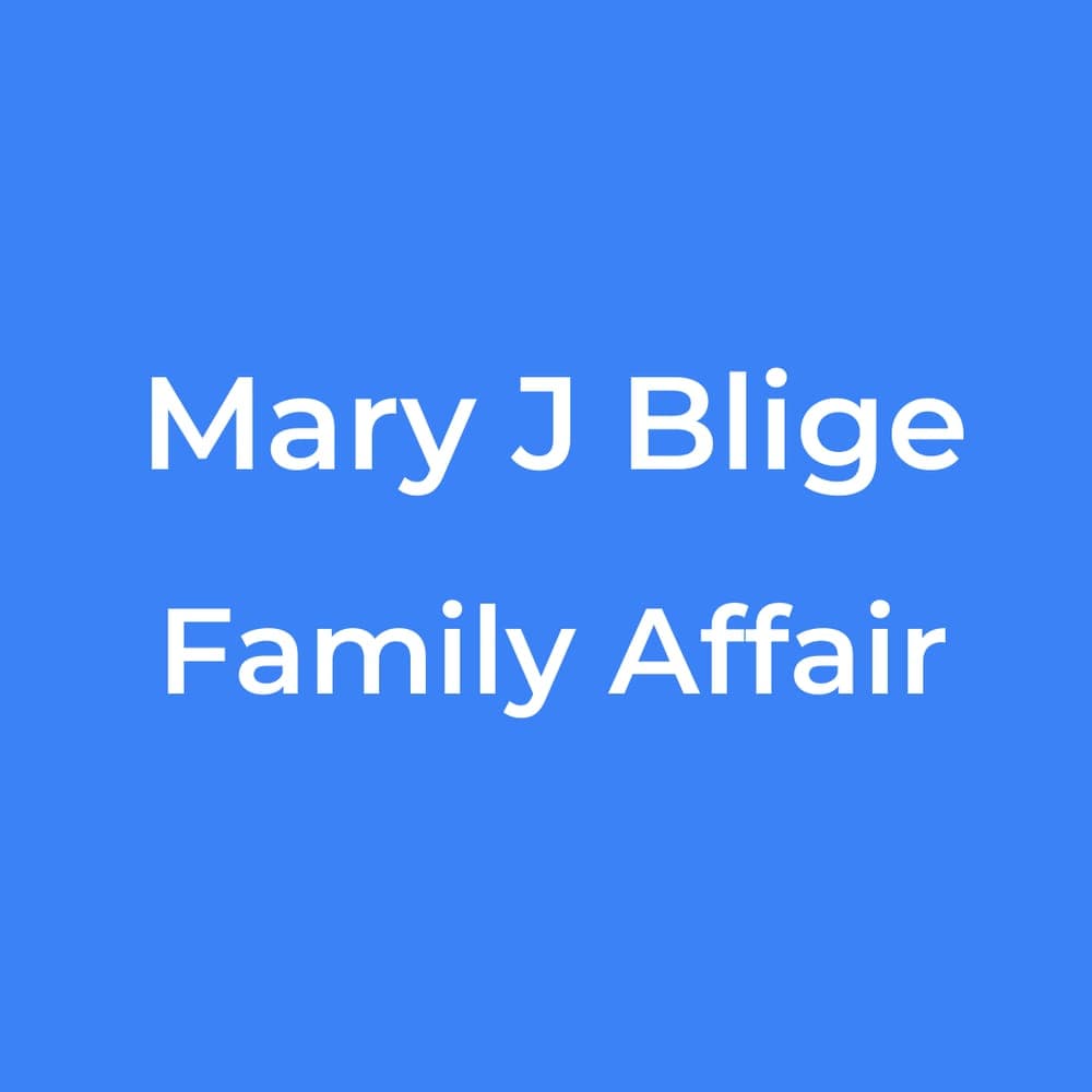 Mary J Blige - Family Affair