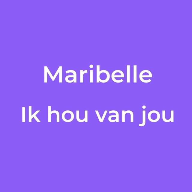 Ik hou van jou